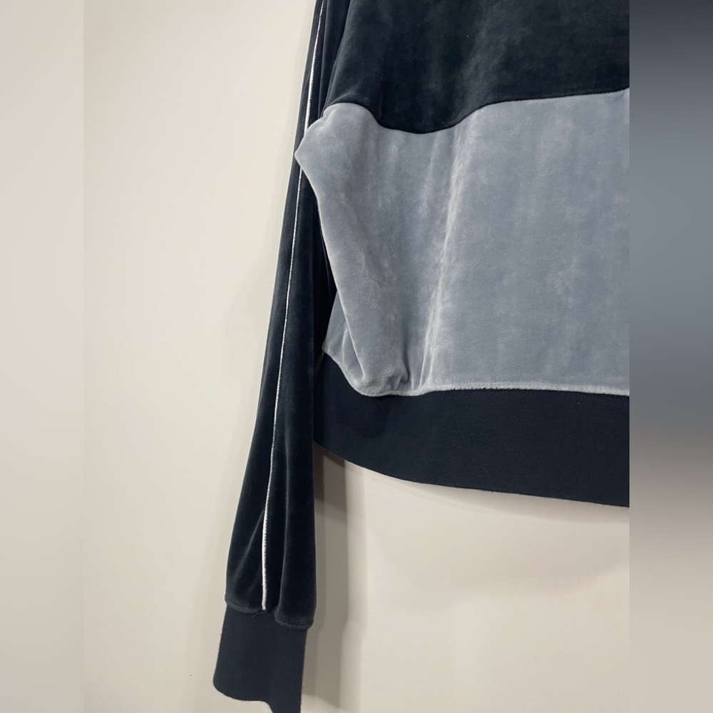 Nike Womens Black Gray Heritage Velour BV5046-010 Sportswear Track Jacket - Picture 7 of 11